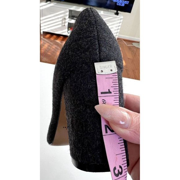 Anthropologie Bettye Muller Gray wool blend heels SZ: 8 - Picture 9 of 11